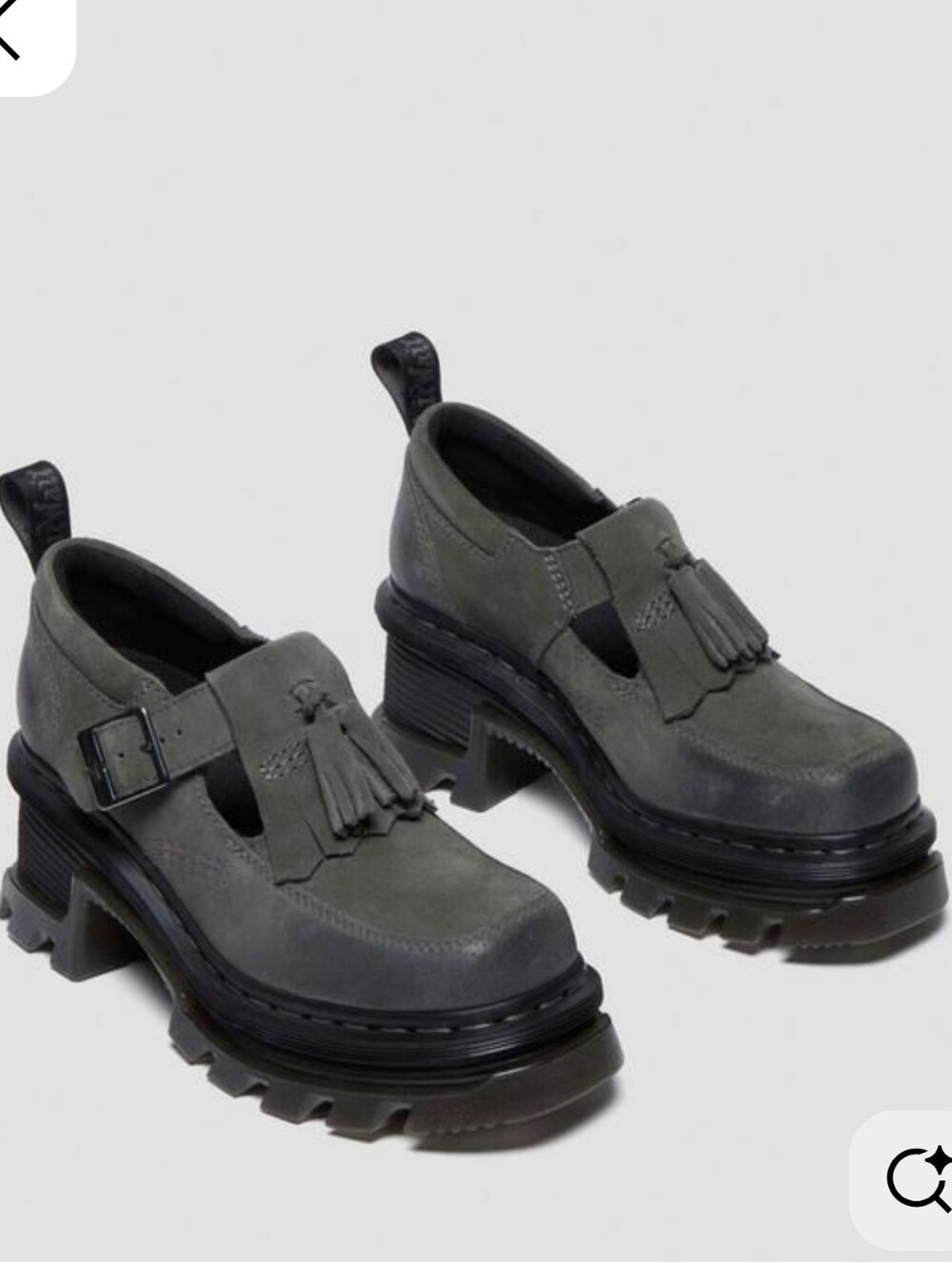 Dr Martens Corran Waxy Suede Mary Jane Heeled Shoes size 5